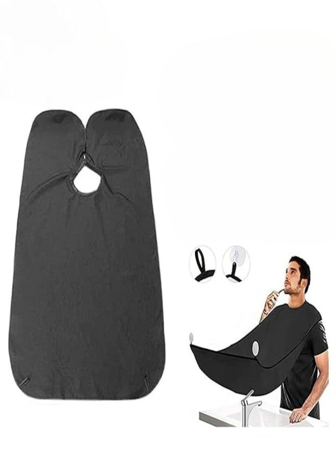 Sangpri Beard Bib Apron Beard Catcher for Shaving and Trimming, Grooming Cape Apron Catcher, Non-Stick Beard Cape Shaving Cloth, Beard Trimming Gift for Men - Image 1